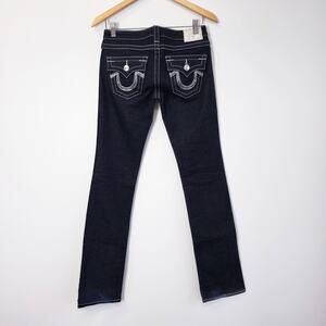 True Religion Billy Dark Wash Low Rise Straight Leg Jeans Sz 26